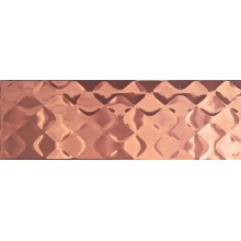 Płytka ceramiczna Ribbon 3D miedziana 25x75