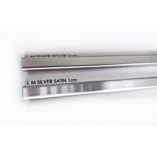Listwa metalowa ozdobna srebrna poler, satyna 1x244