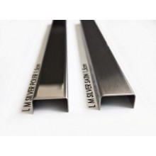 Listwa metalowa ozdobna srebrna poler, satyna 1,5x244