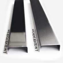 Listwa metalowa ozdobna srebrna poler, satyna 1,5x244