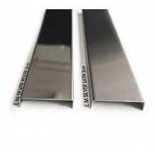 Listwa metalowa ozdobna srebrna poler, satyna 3x244