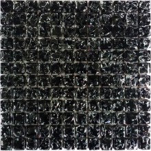 Mozaika szklana czarna ice 30x30